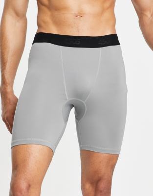 Брюки и меггинсы Спортивные шорты-тайтсы из быстросохнущей ткани ASOS 4505-Серый
