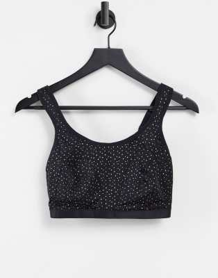 Аутлет  Asos Спортивный бюстгальтер с чашечками без уплотнителя и косточек в золотой горошек Pour Moi Energy из коллекции Fuller Bust-Красный