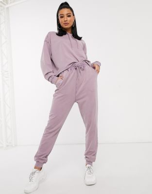 фото Спортивный костюм из худи и джоггеров asos design-фиолетовый