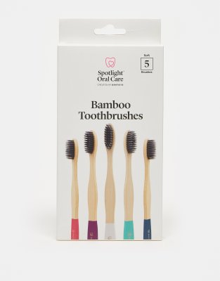 Spotlight - Oral Care Toothbrush - Zahnbürsten aus Bambus im 5er-Pack-Keine Farbe