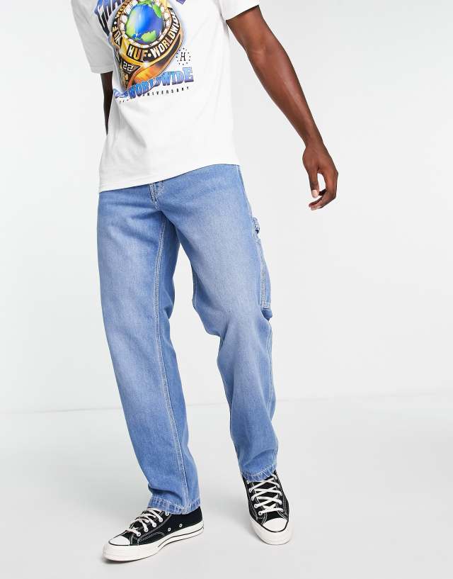 Stan Ray 80s vintage wash denim painter pants in blue