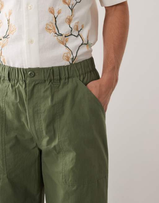 Stan Ray - Baggy broek met elastische taille in kaki, 4 van 9