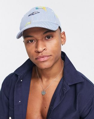 Stan Ray ball cap in striped blue