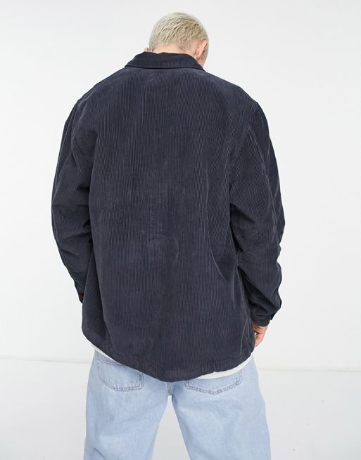 Stan Ray barn corduroy lined jacket in navy | ASOS