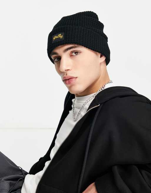 Stan Ray - Beanie met patch in zwart