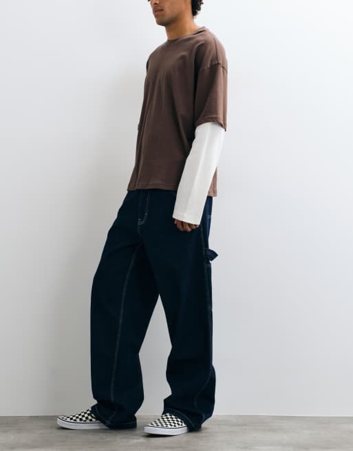 Stan Ray big job painter carpenter jeans in blue rinse, 3 of 5