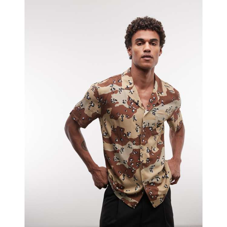 Camicia western a maniche lunghe da uomo con ricamo
