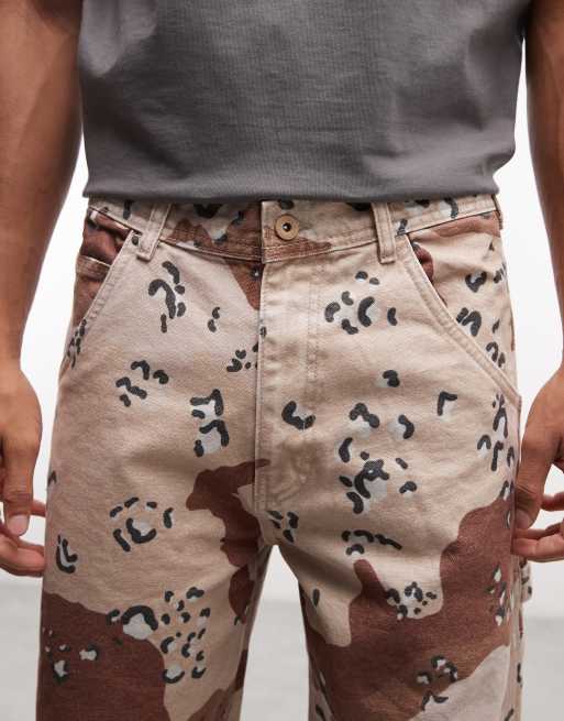 Stan Ray camo carpenter straight leg jeans in multi, 5 of 5