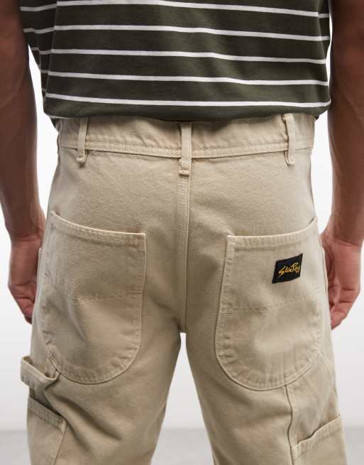 Stan Ray carpenter straight leg jeans in beige, 5 of 5