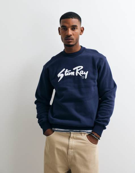 Stan Ray chenille patch sweatshirt in navy - view 1