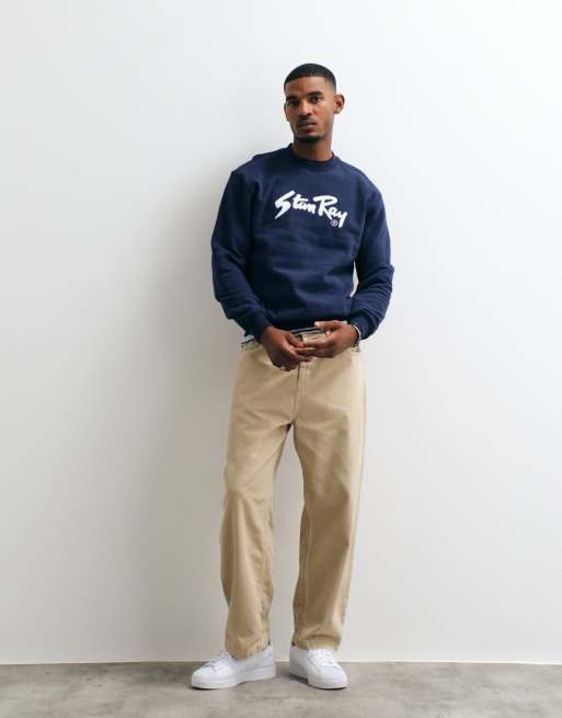 Stan Ray chenille patch sweatshirt in navy, 2 of 5
