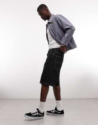 Stan Ray denim relaxed fit shorts in black black