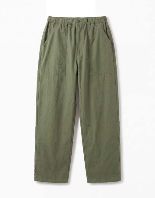 Stan Ray elasticated waist baggy pants in khaki, 6 of 9