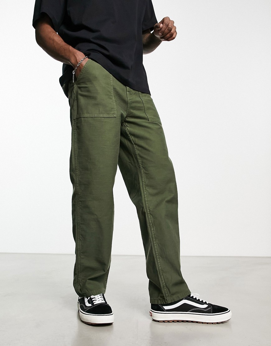 Shop Stan Ray Fat Pants In Khaki-green