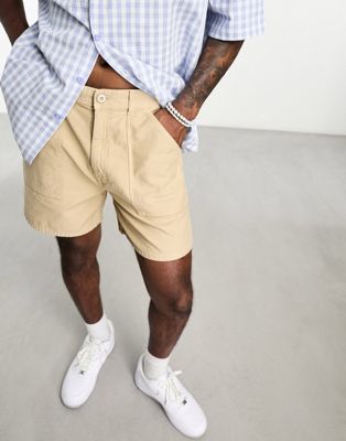 Stan Ray fat shorts in beige - ASOS Price Checker