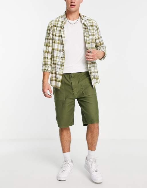 Stan Ray Fat shorts in khaki, 3 of 4