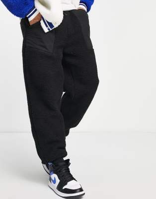 Stan Ray – Fleece-Hosen in Schwarz