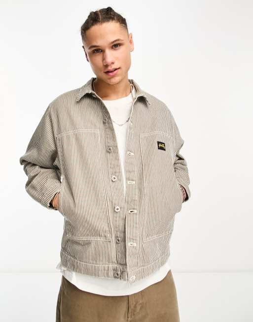 Stan Ray - Giacca squadrata a righe hickory marrone
