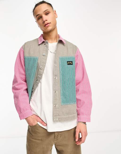 Stan Ray - Giacca squadrata a righe hickory multicolore