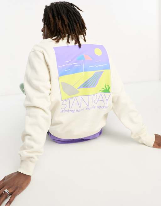 Stan Ray – Hardly Working – Sweatshirt in Wollweiß