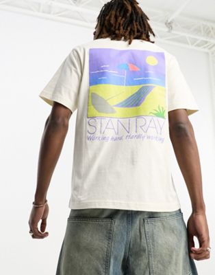 Stan Ray hardly working t-shirt in off white