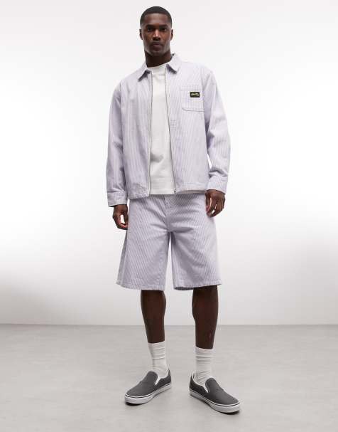 Stan Ray hickory stripe jacket, jeans and shorts set in multi - view 1