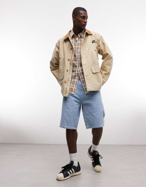 Stan Ray – Jacke in Beige im Utility-Stil mit Knopfleiste und kontrastierendem Kragen, 2 von 5