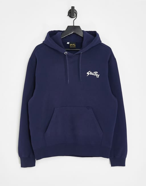 Stan Ray – Kapuzenpullover in Marineblau mit Logo 