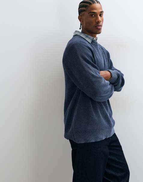 Stan Ray kniited overdyed jumper in navy - view 1