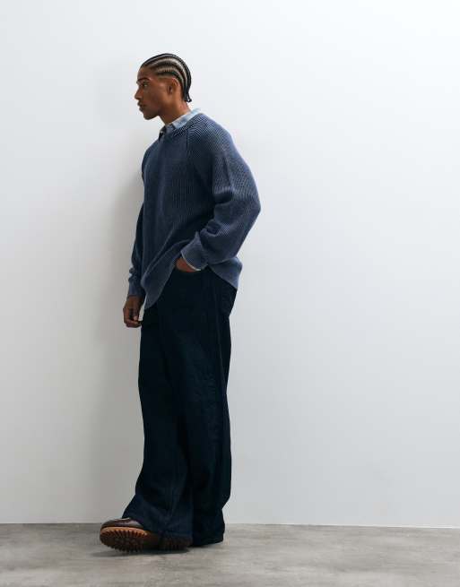Stan Ray kniited overdyed jumper in navy, 2 of 5