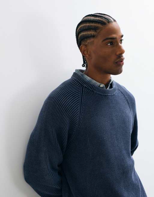Stan Ray kniited overdyed jumper in navy, 3 of 5