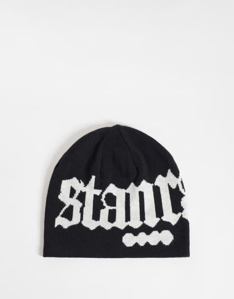 Stan Ray logo graphic beanie in black - view 1