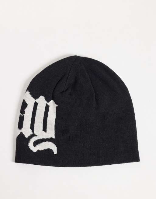 Stan Ray logo graphic beanie in black, 2 of 3