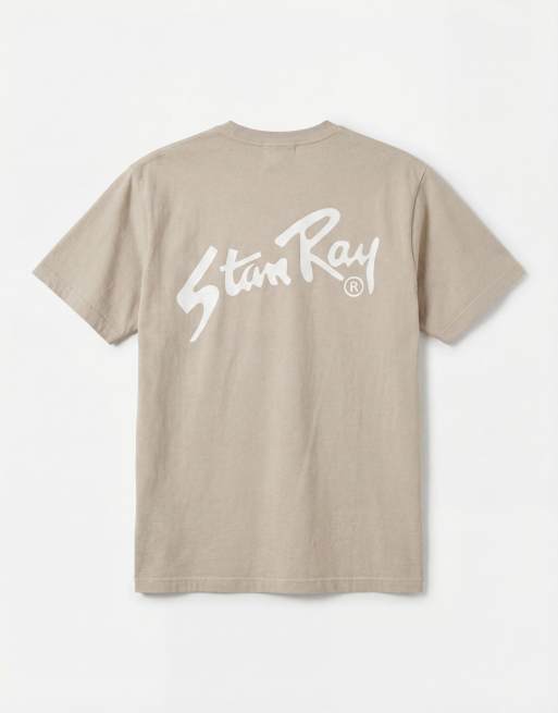 Stan Ray logo short sleeve T-shirt with back print in beige, 6 of 9