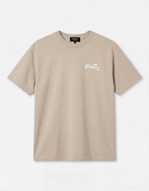 Stan Ray logo short sleeve T-shirt with back print in beige, 7 of 9