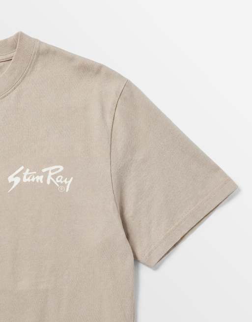 Stan Ray logo short sleeve T-shirt with back print in beige, 8 of 9