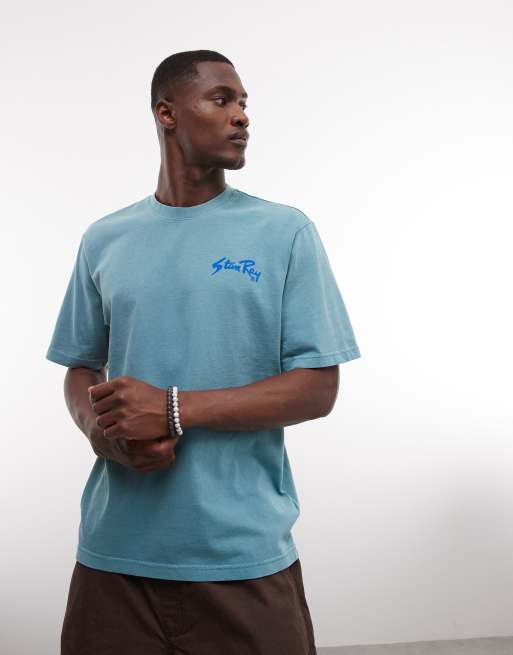 Stan Ray logo short sleeve t-shirt with back print in blue, 5 of 5