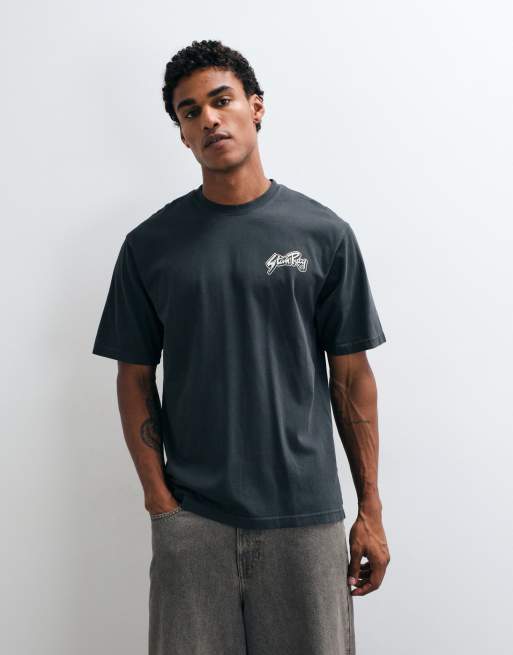 Stan Ray old time service t-shirt in washed black, 2 of 5