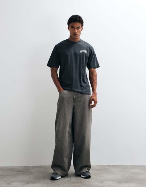 Stan Ray old time service t-shirt in washed black, 3 of 5