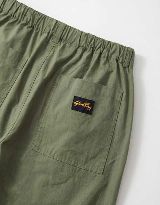 Stan Ray - Pantaloni ampi color kaki con vita elasticizzata, 8 di 9