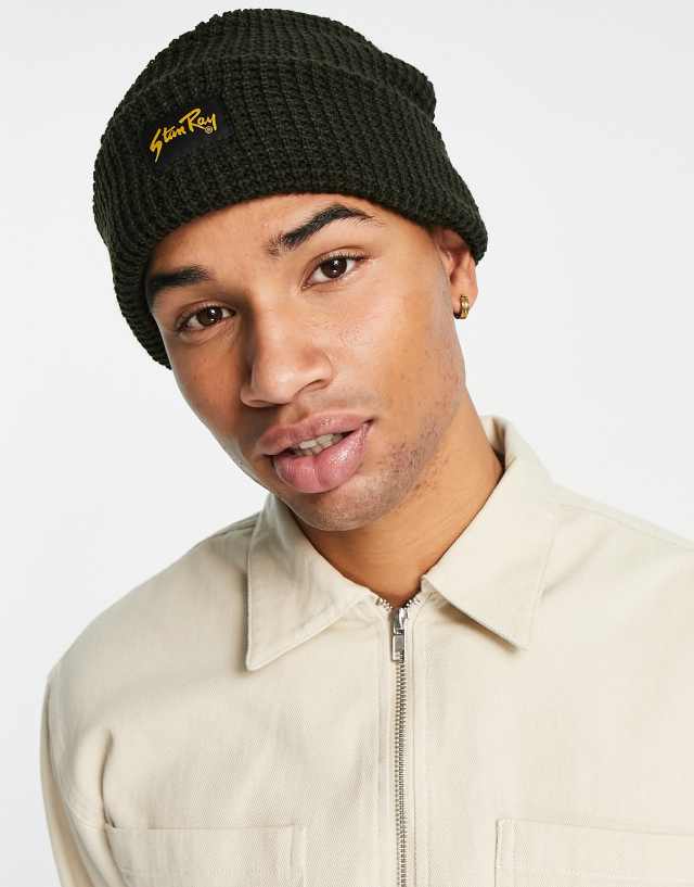 Stan Ray patch beanie in khaki