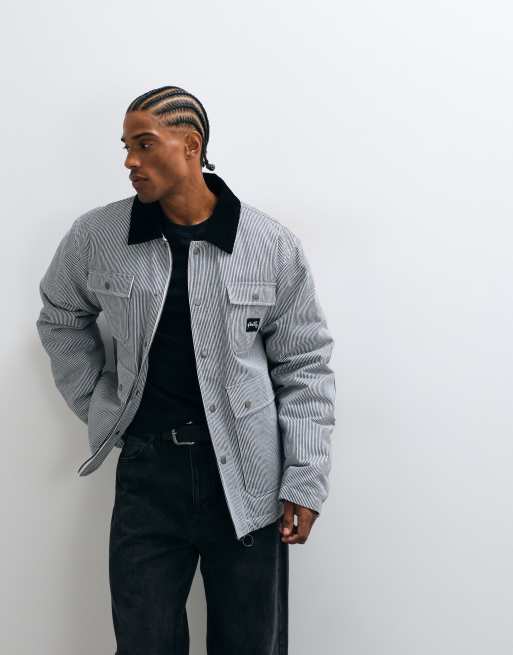 Stan Ray Pro lined chore jacket in hicktory stripe, 3 of 5
