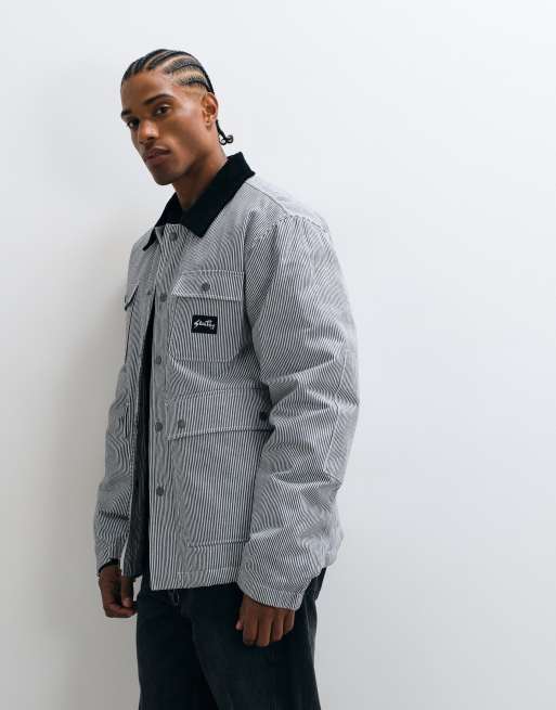 Stan Ray Pro lined chore jacket in hicktory stripe, 5 of 5