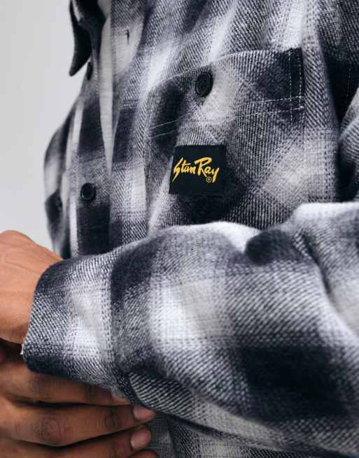 Stan Ray quilted overshirt in black check, 3 of 5
