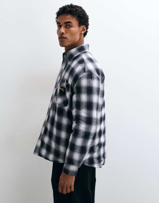 Stan Ray quilted overshirt in black check, 4 of 5
