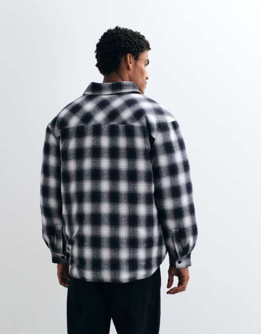Stan Ray quilted overshirt in black check, 5 of 5