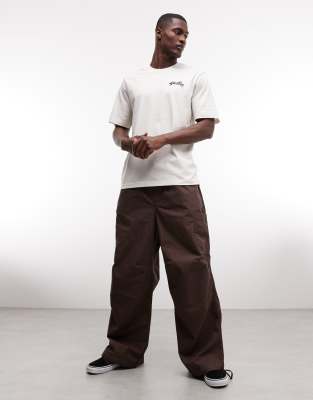 Stan Ray Script Logo Short Sleeve T-shirt In White