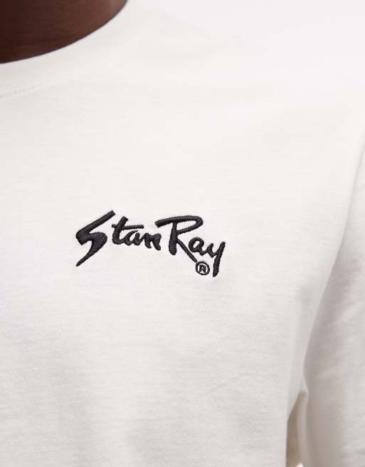 Stan Ray script logo short sleeve T-shirt in white, 3 of 5