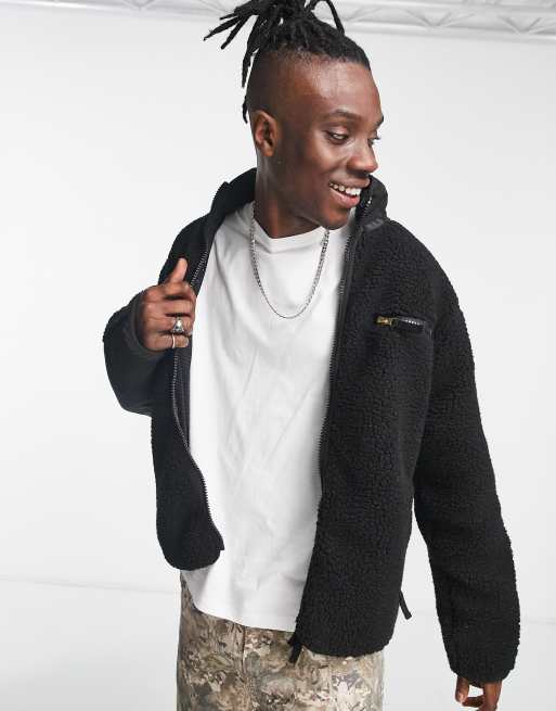Stan Ray - Sherpa fleece in zwart