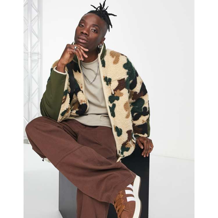 Stan Ray sherpa fleece sweat in camo ASOS